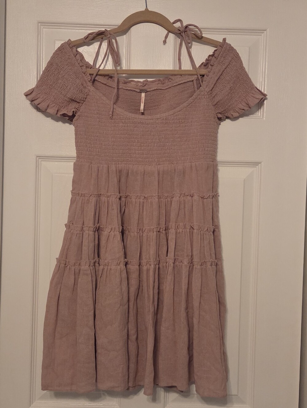 Free People Gauze Dusty Rose Mini Dress S